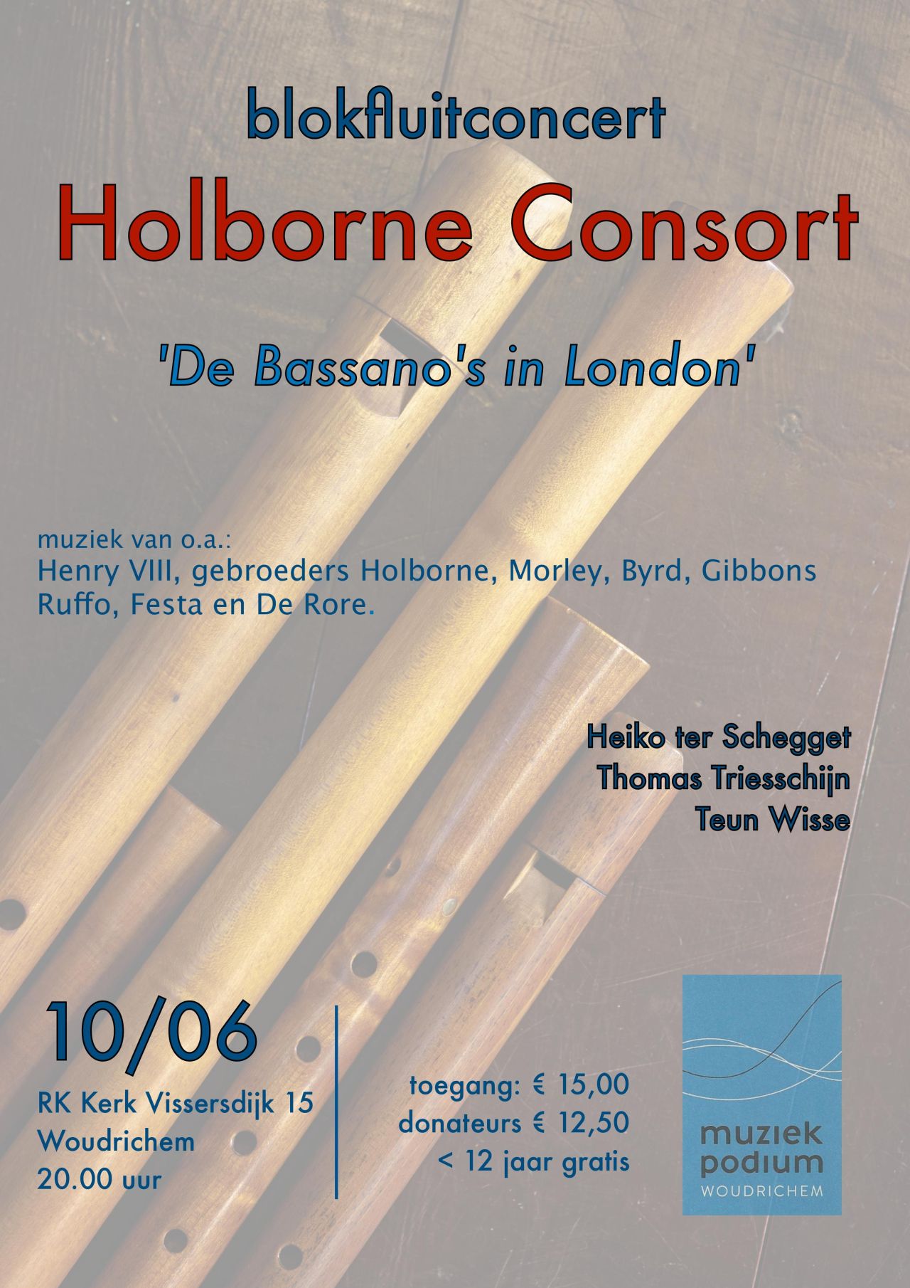 Middagconcert door het Holborne Consort In Woudrichem